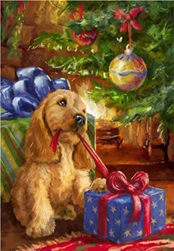 Golden Retriever Dog Christmas - Paint by Numbers Kit