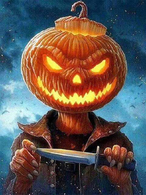 Halloween Pumpkin Murderer - Paint by Numbers Kit