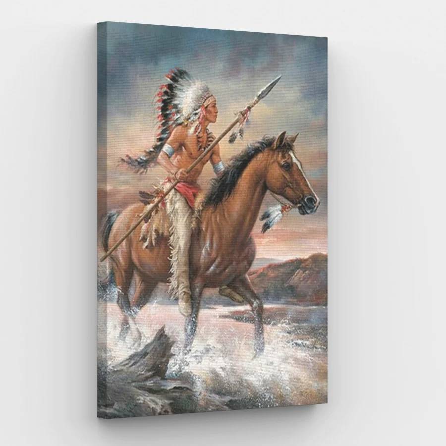 Indian Warrior - Paint by Numbers Kit