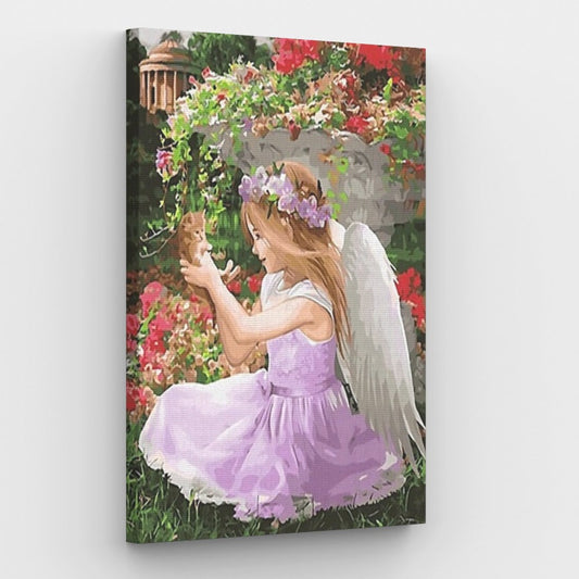 Purple Little Angel - Paint by Numbers Kit