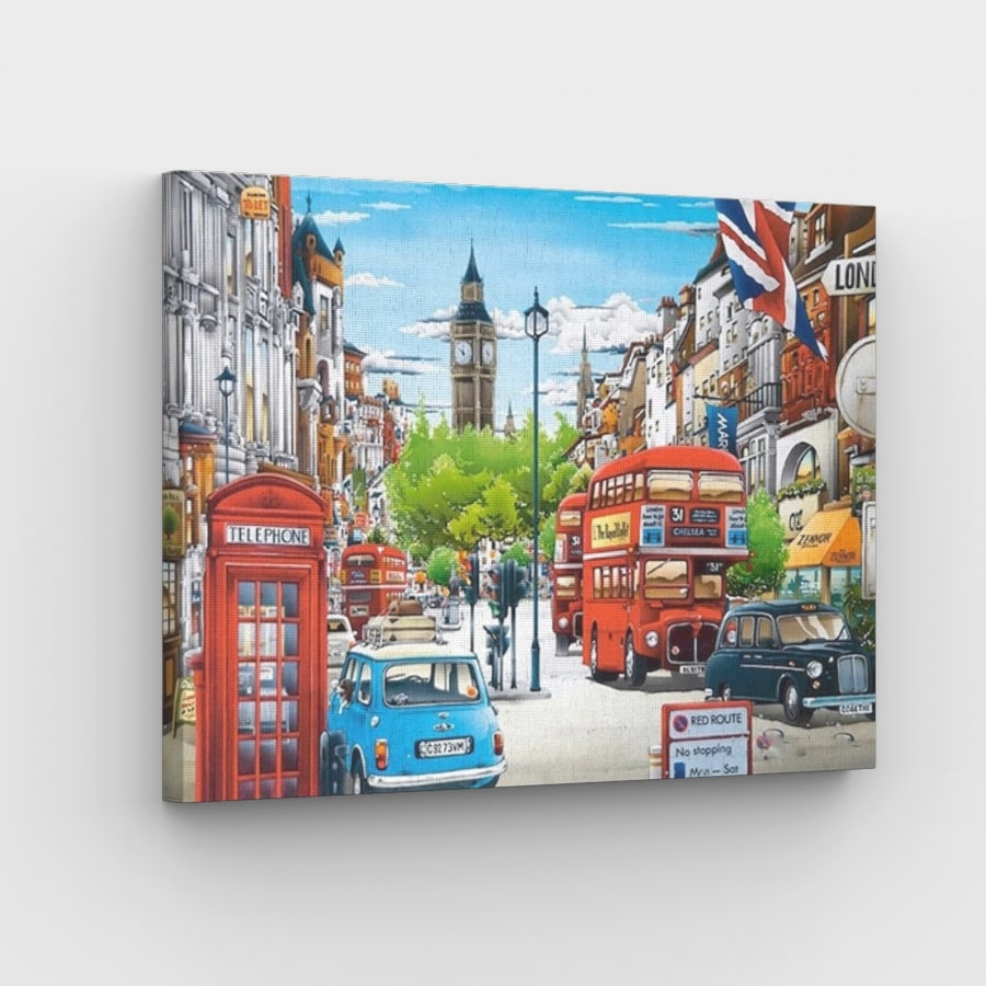 London Street - Paint by Numbers Kit