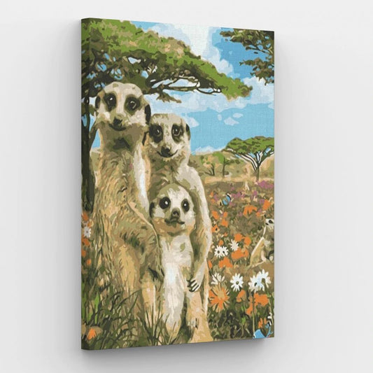 Meerkat Family - Paint by Numbers Kit