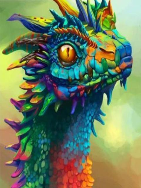 Neon Dragon - Paint by Numbers Kit