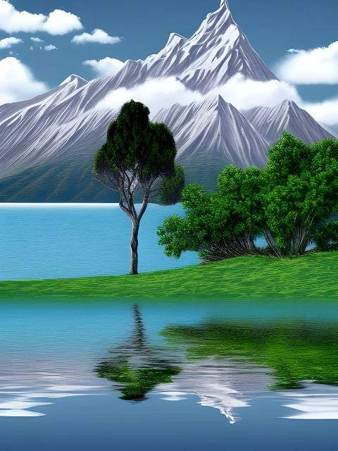 New Zealand Lake Landscape - Paint by Numbers Kit