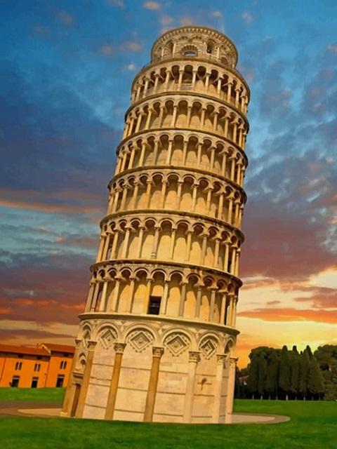 Pisa Tower - Paint by Numbers Kit