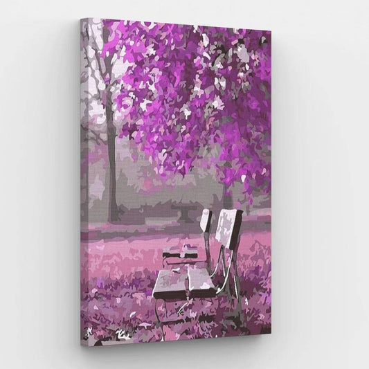 Purple Autumn in Park - Paint by Numbers Kit