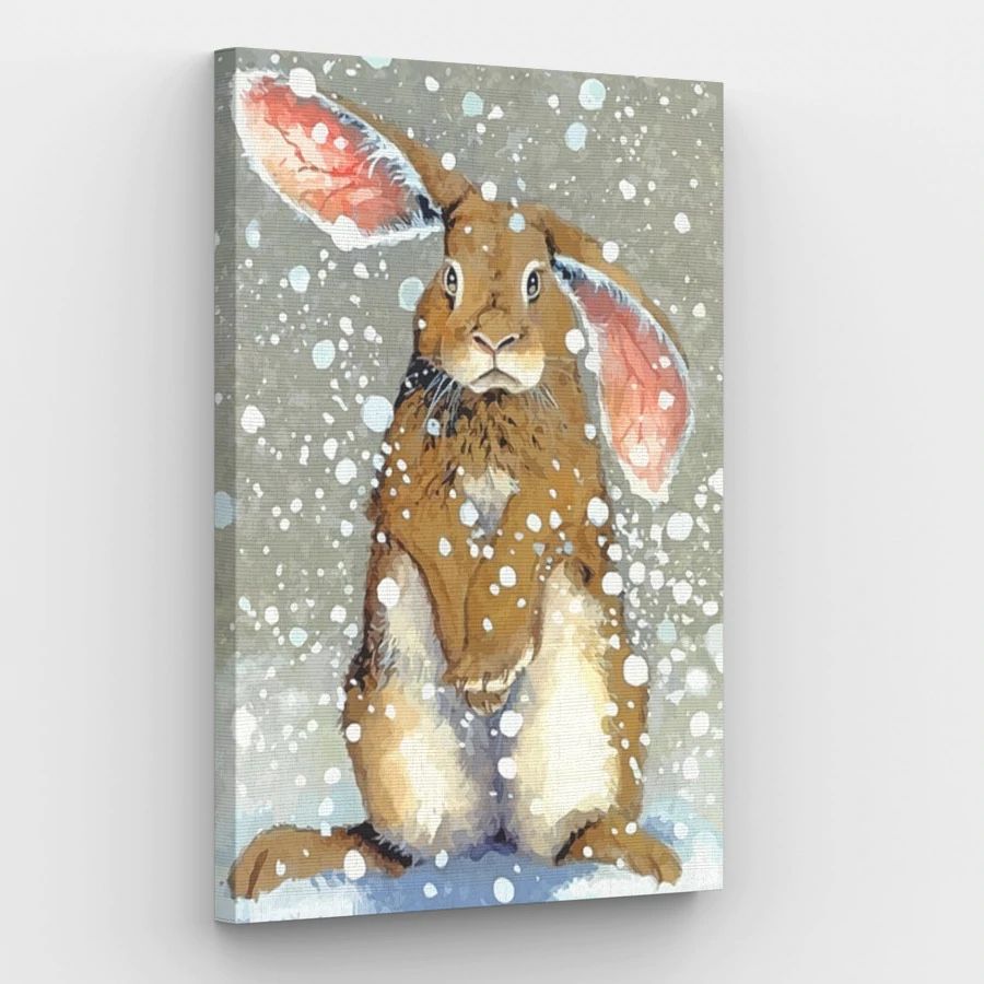Rabbit in Snow - Paint by Numbers Kit