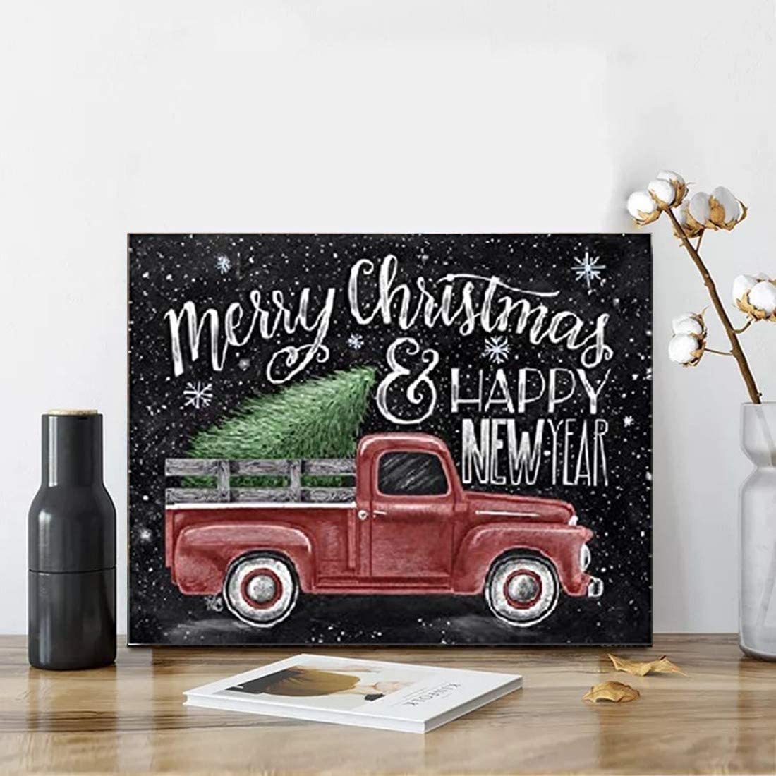 Red Christmas Tree Car - Paint by Numbers Kit