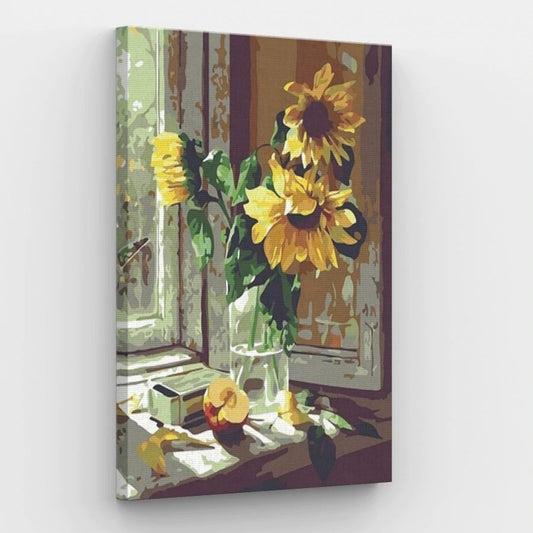 Sunflowers in Jar - Paint by Numbers Kit