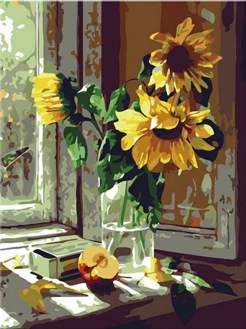 Sunflowers in Jar - Paint by Numbers Kit