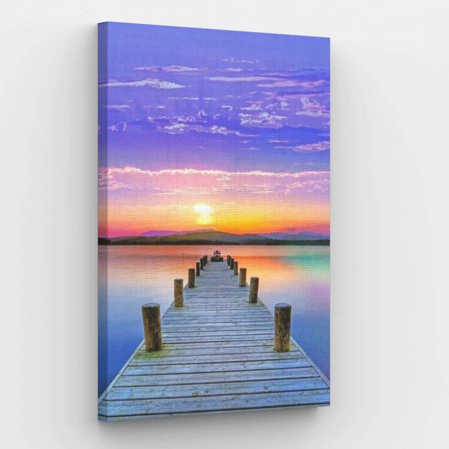 Sunset over Pier - Paint by Numbers Kit
