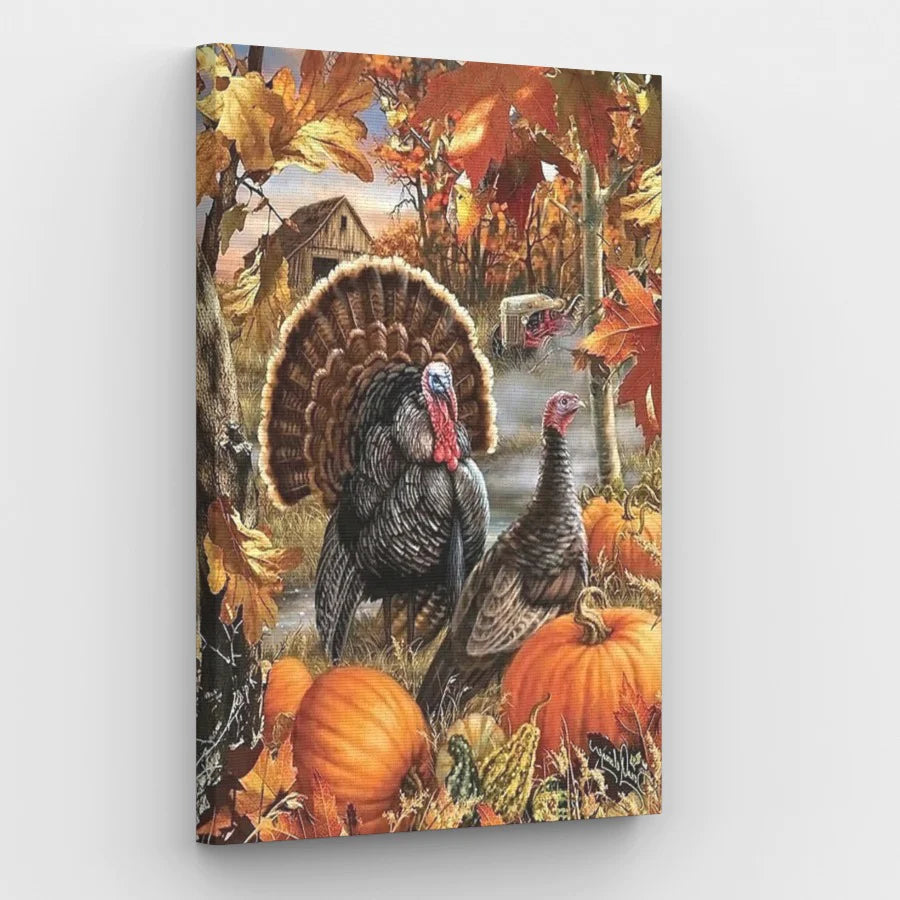 Thanksgiving Turkeys - Paint by Numbers Kit