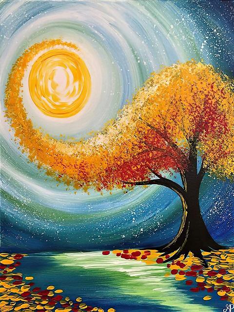 Whirl of Leaves - Paint by Numbers Kit