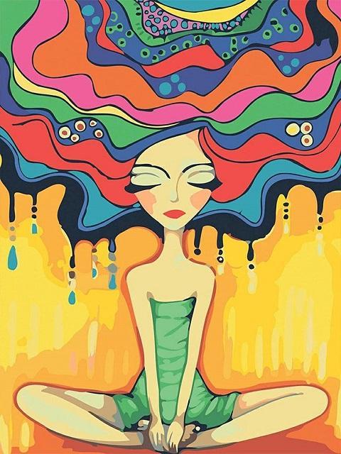 Yoga Girl Meditation - Paint by Numbers Kit