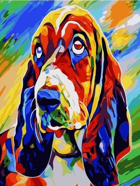 Abstract Basset - Paint by Numbers Kit
