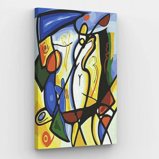 Abstract Mosaic Figure - Paint by Numbers Kit