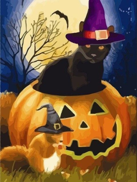 Animal Witches - Paint by Numbers Kit