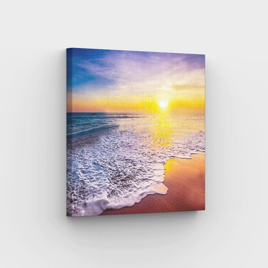 Beach with Setting Sun - Paint by Numbers Kit