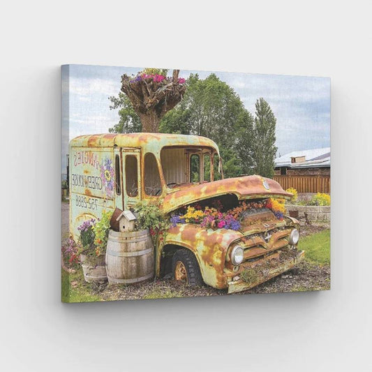 Blossoming Car - Paint by Numbers Kit