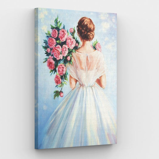 Bride with Flowers - Paint by Numbers Kit