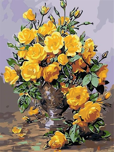 Bunch of Yellow Flowers - Paint by Numbers Kit