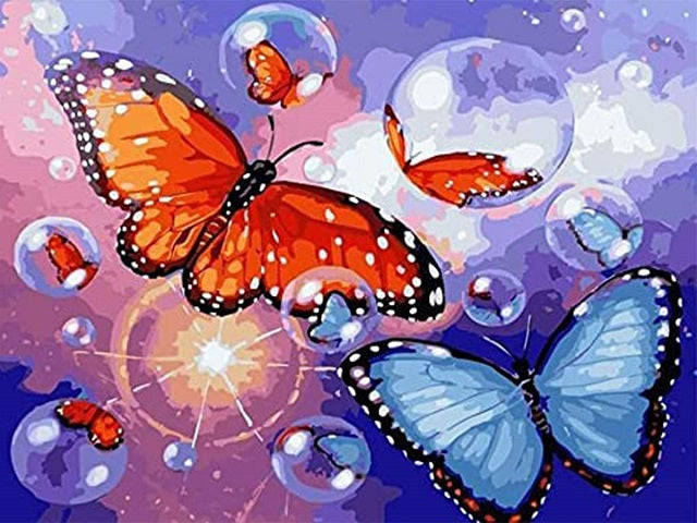 Butterflies and Bubbles - Paint by Numbers Kit