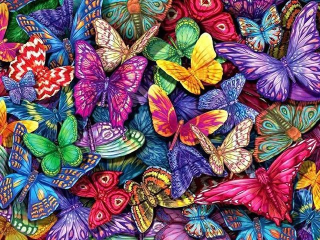 Butterfly Mosaic - Paint by Numbers Kit
