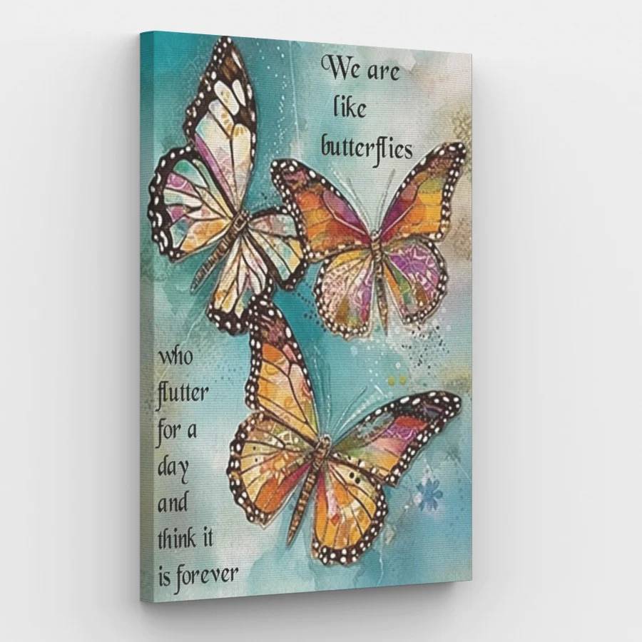 Butterfly Quote - Paint by Numbers Kit