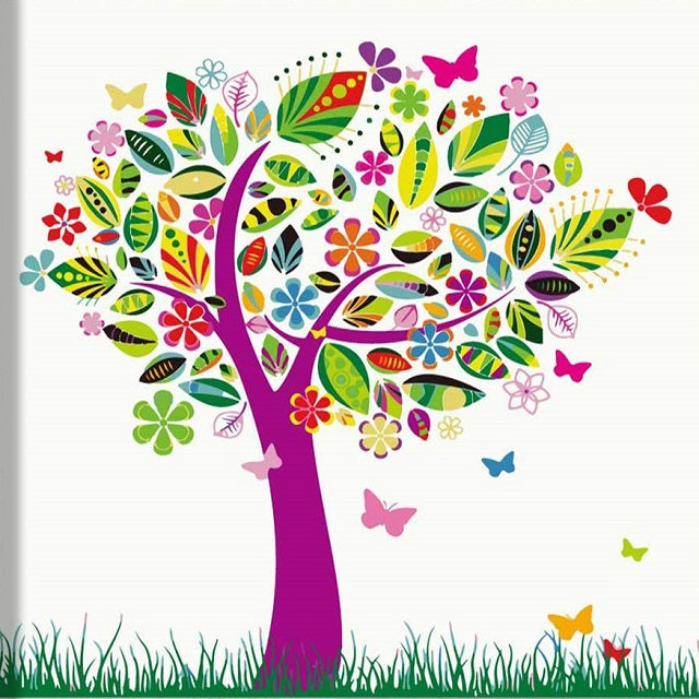 Butterfly Tree - Paint by Numbers Kit