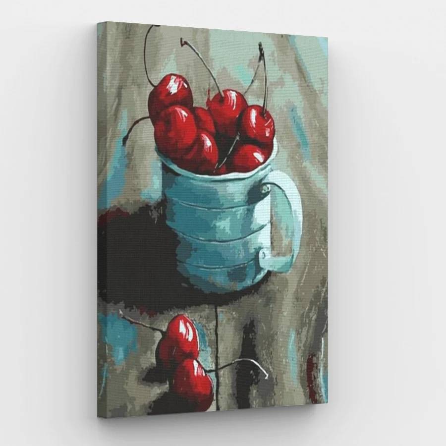 Cup of Cherries - Paint by Numbers Kit