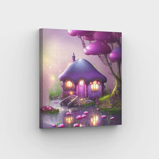 Fairy Hut in Mushroom Land - Paint by Numbers Kit