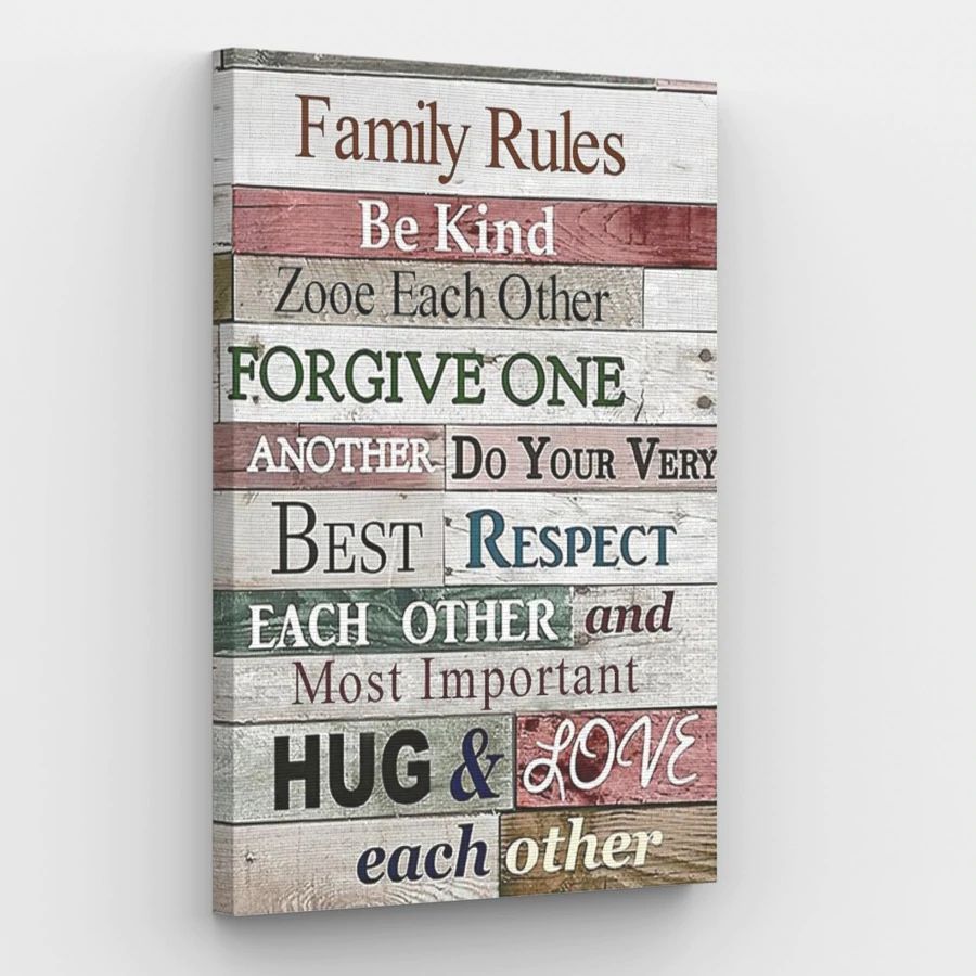 Family Rules - Paint by Numbers Kit