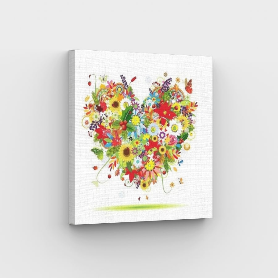 Floral Heart - Paint by Numbers Kit