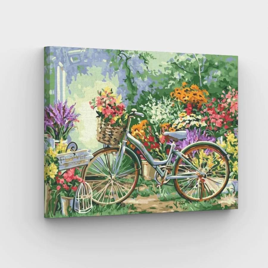 Flowers Bicycle - Paint by Numbers Kit
