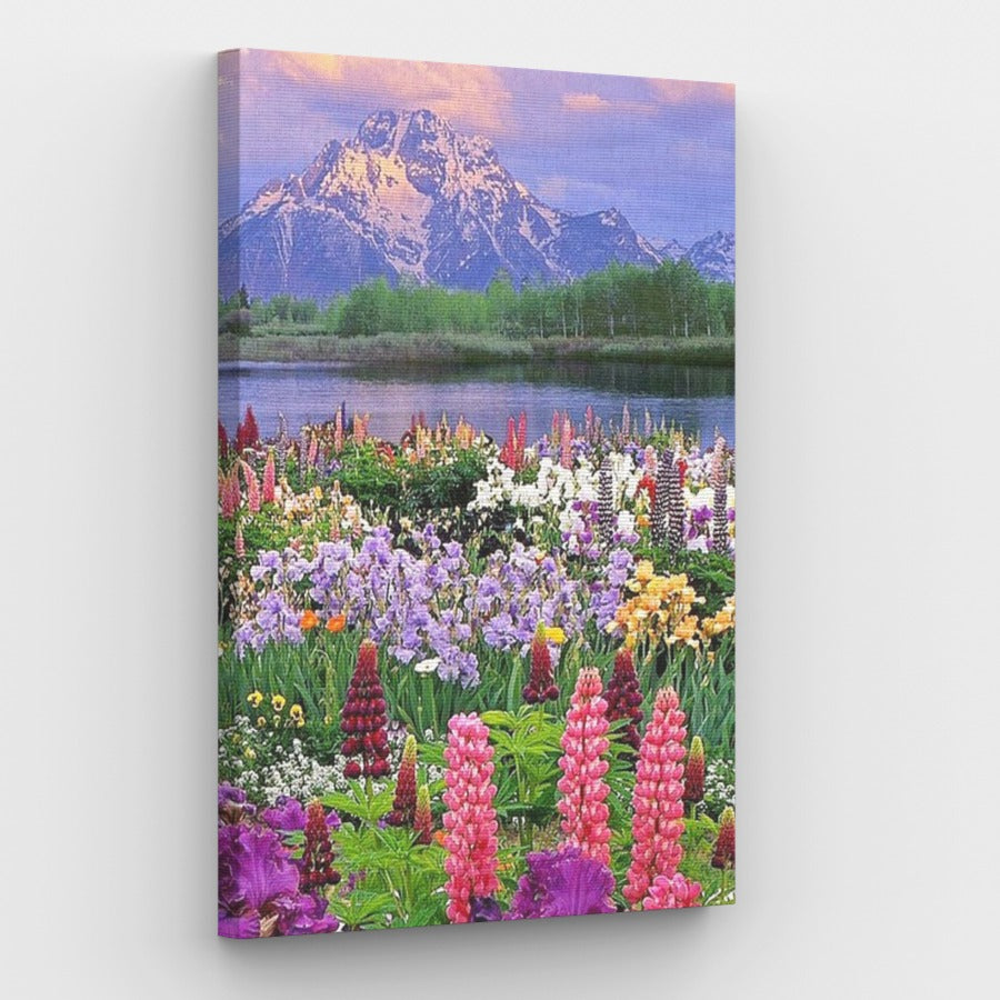 Flowery Landscape - Paint by Numbers Kit