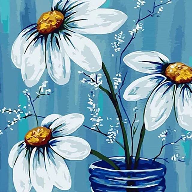 Fragile Daisies - Paint by Numbers Kit