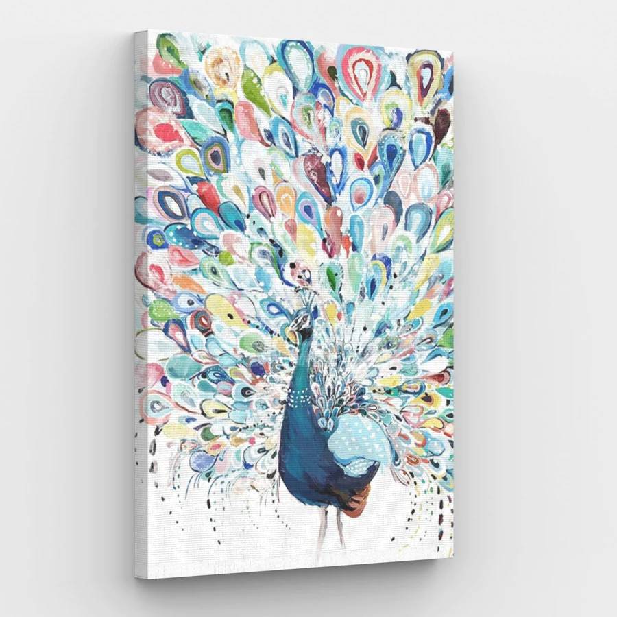 Gorgeous Watercolor Peacock - Paint by Numbers Kit