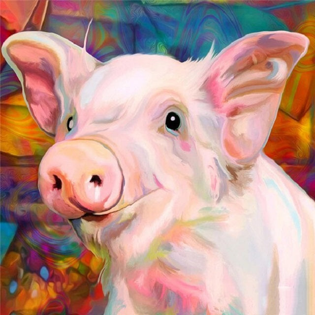 Happy Pig - Paint by Numbers Kit