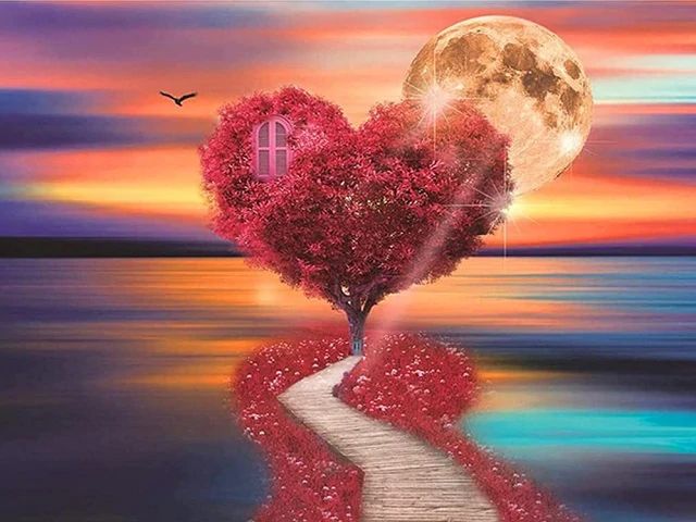 Heart Tree Pier - Paint by Numbers Kit