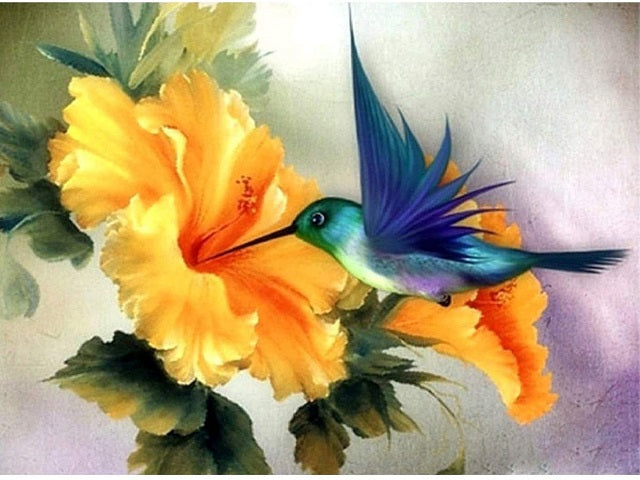 Hummingbird on Flower - Paint by Numbers Kit