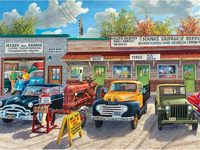 In front of Garage in 1968 - Paint by Numbers Kit