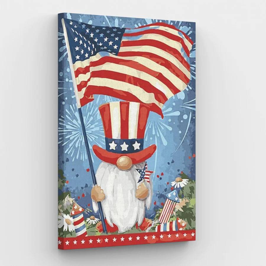 Independence Day Gnome - Paint by Numbers Kit