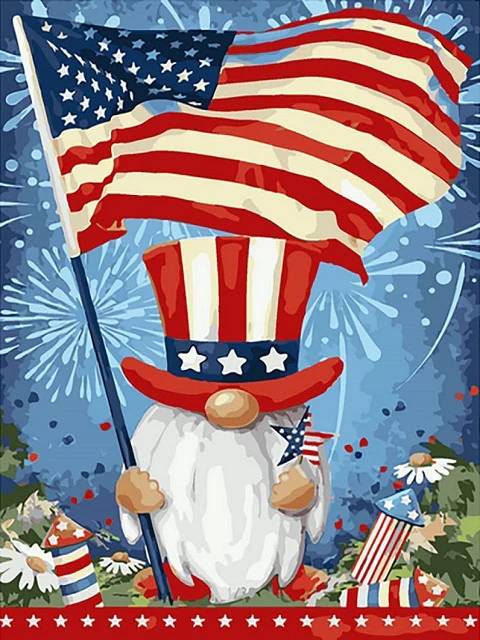 Independence Day Gnome - Paint by Numbers Kit