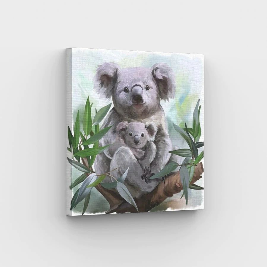 Koala with Her Baby - Paint by Numbers Kit