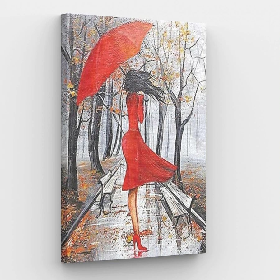 Lady in Rain - Paint by Numbers Kit