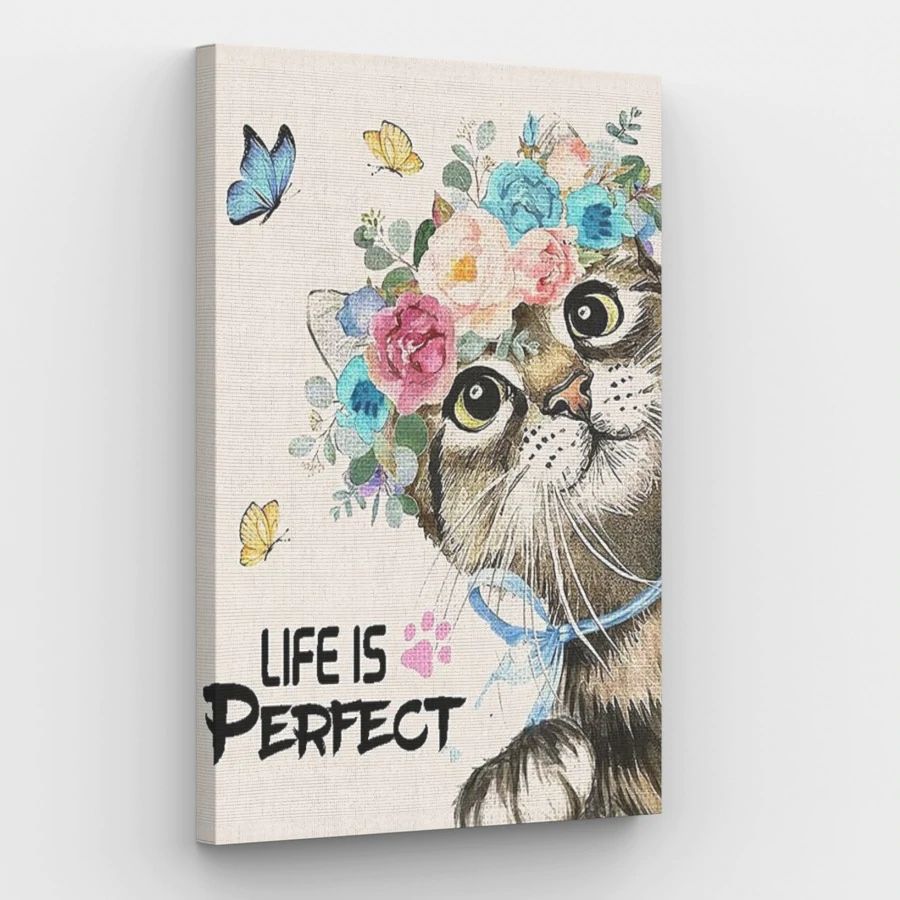 Life is Perfect with Cats - Paint by Numbers Kit