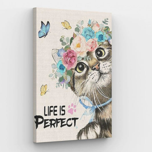 Life is Perfect with Cats - Paint by Numbers Kit