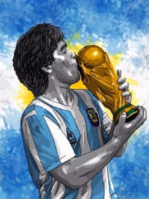 Maradona Argentina - Paint by Numbers Kit