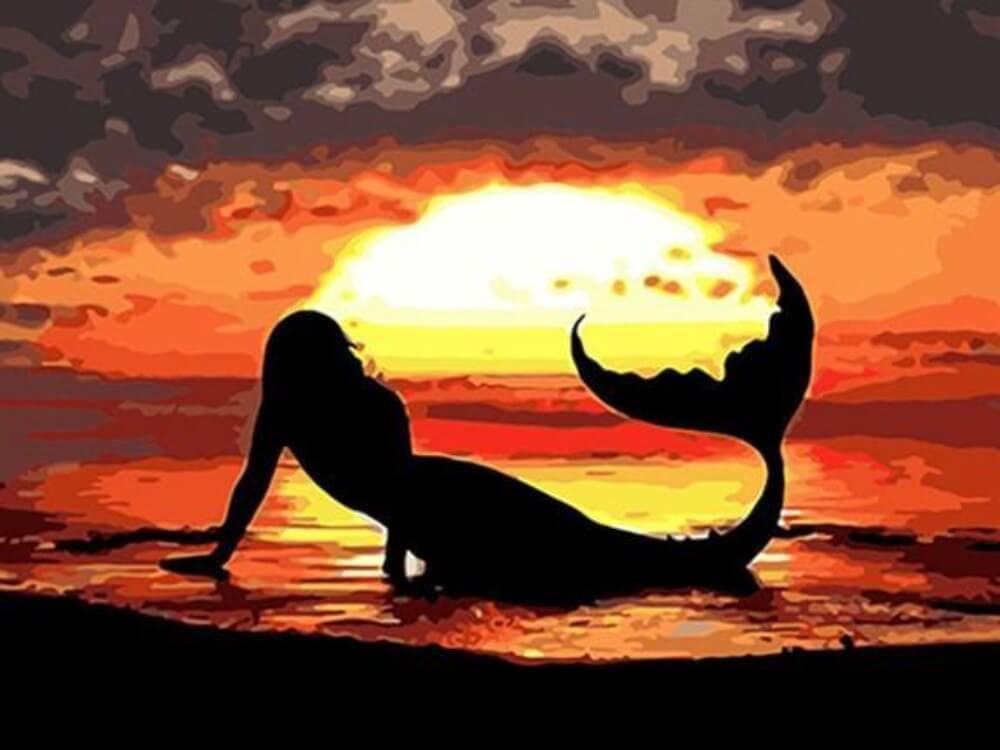 Mermaid at Sunset - Paint by Numbers Kit