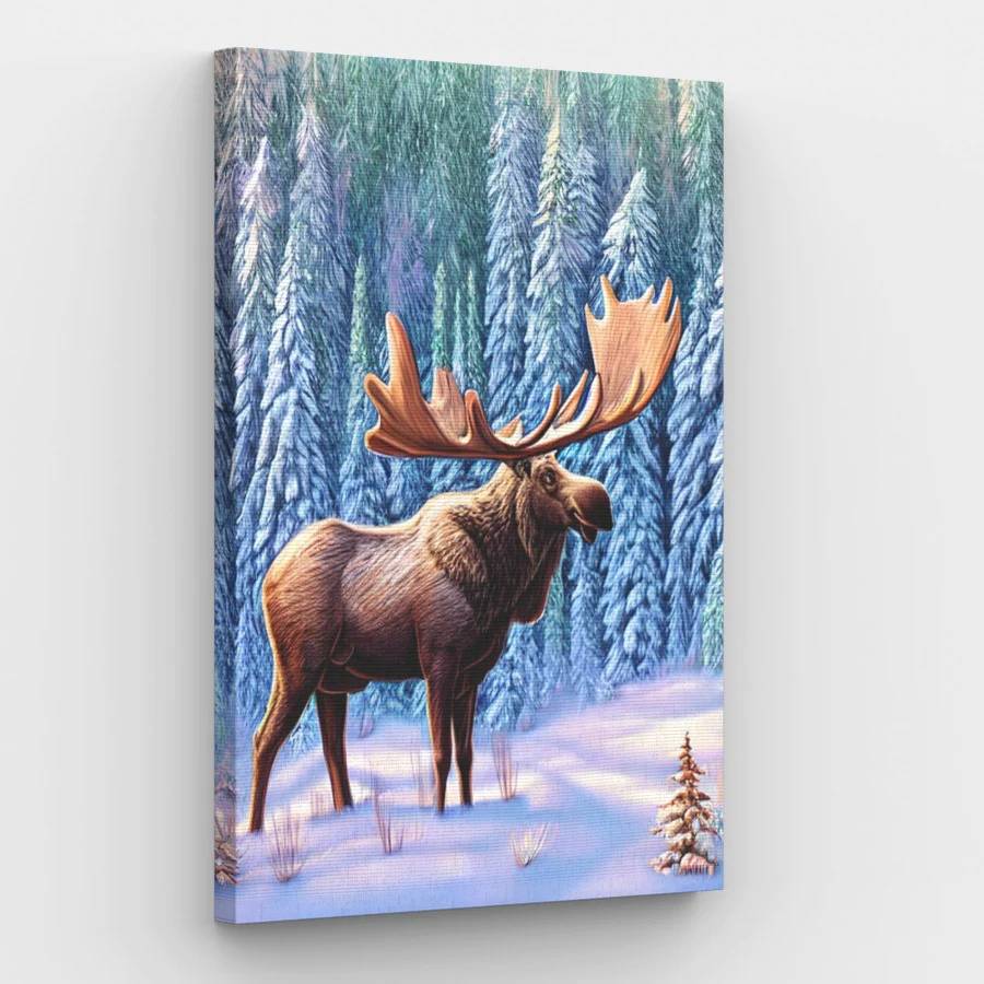 Mighty Elk in his Kingdom - Paint by Numbers Kit